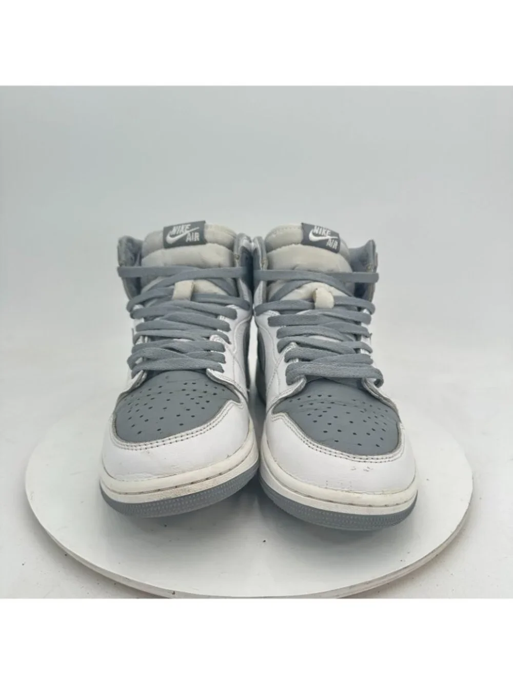 Nike Air Jordan 1 Retro High Men Size 9.5 555088-037 Stealth White Shoes